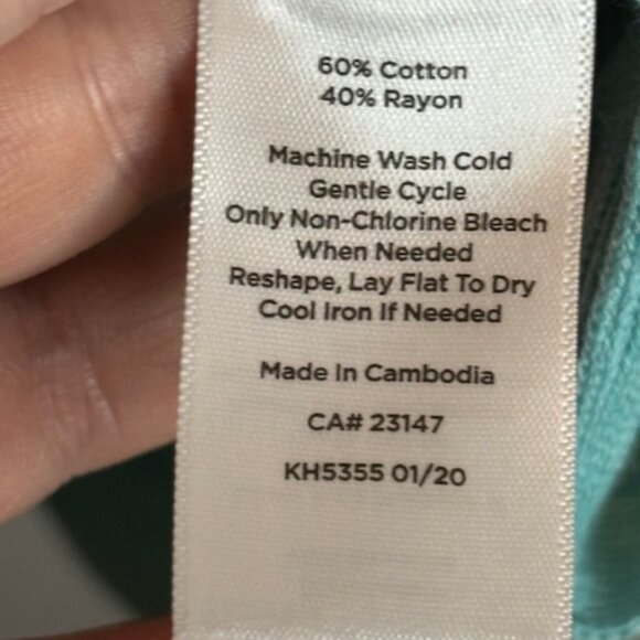 Talbots Sweater Women's Size XL Knit Short Sleeve Office Blue NEW - Picture 4 of 4